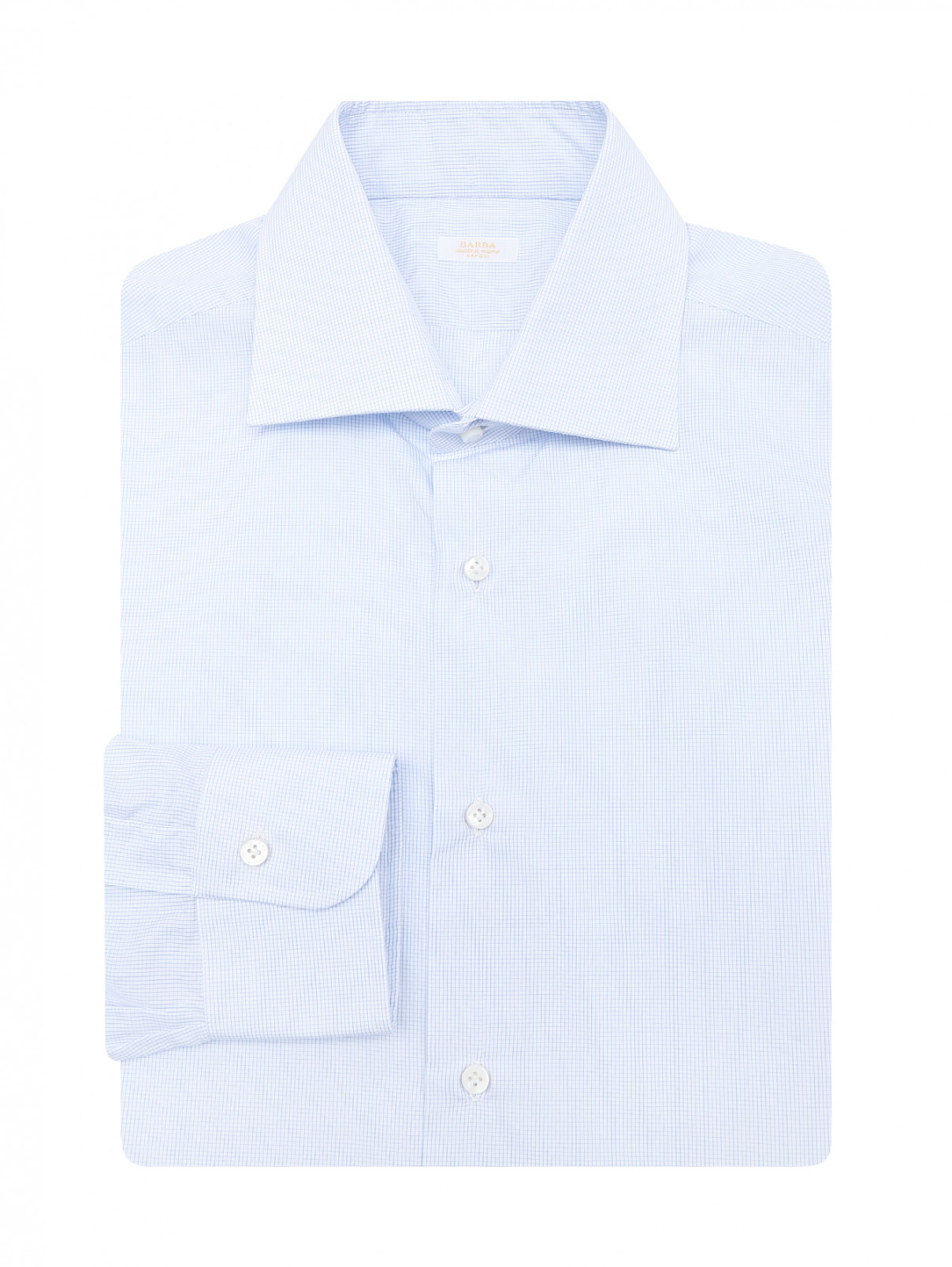Рубашка из хлопка с узором Barba Napoli  –  Общий вид  – Цвет:  Узор