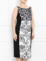 Платье-футляр с цветочным узором и декором Marina Rinaldi  –  Модель Верх-Низ