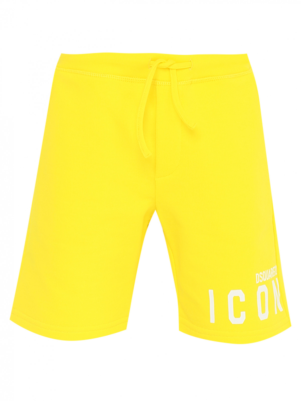Трикотажные шорты с карманами Dsquared2  –  Общий вид  – Цвет:  Желтый