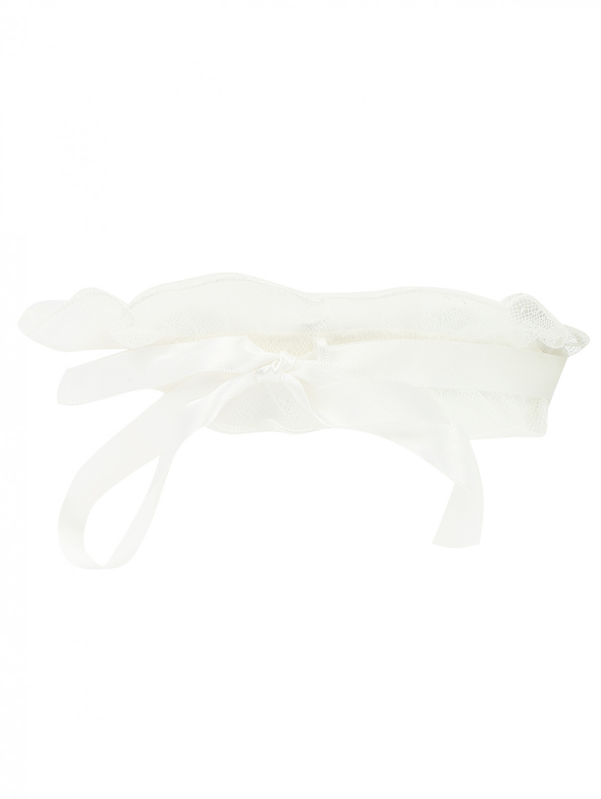 Подвязка с лентами La Perla  –  Общий вид  – Цвет:  Белый