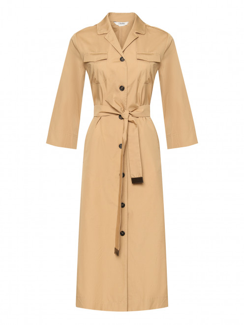 Однотонное платье из хлопка Max Mara - Общий вид
