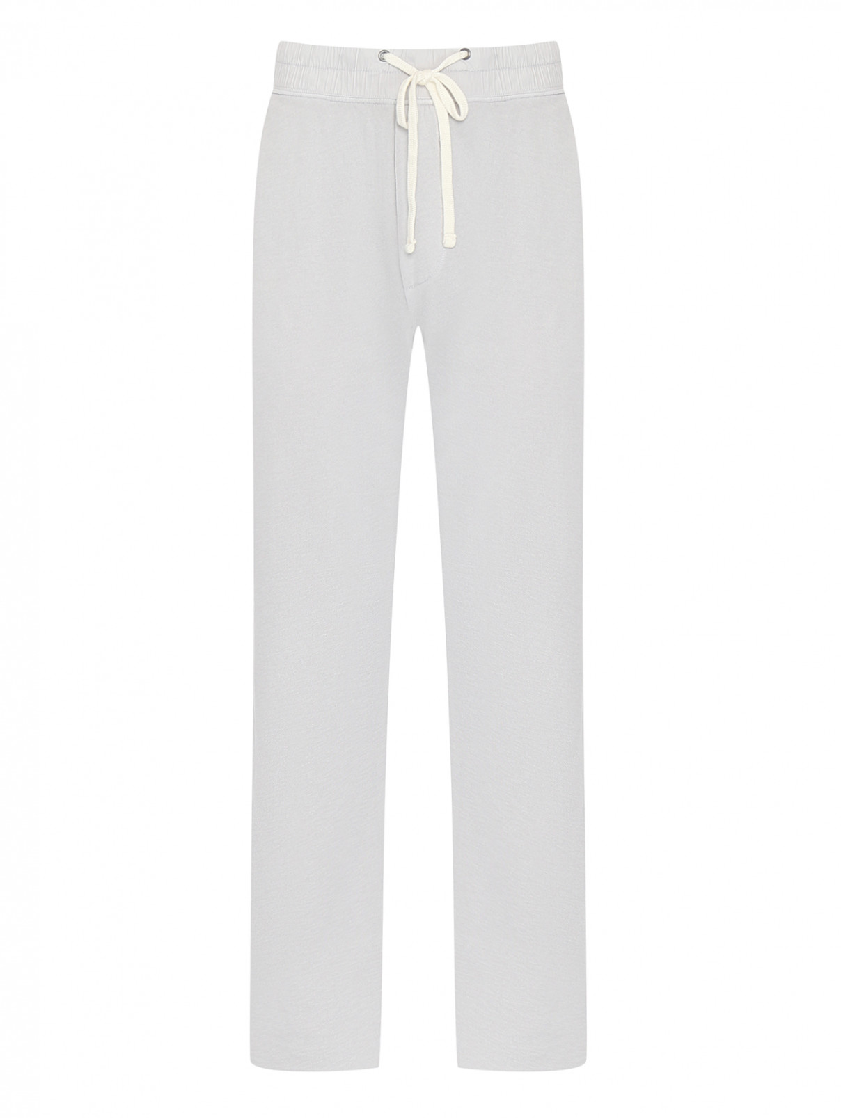 Трикотажные брюки из хлопка James Perse  –  Общий вид  – Цвет:  Серый