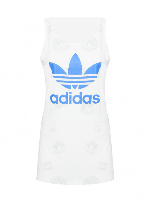 Майка из хлопка с логотипом Adidas Originals - Общий вид