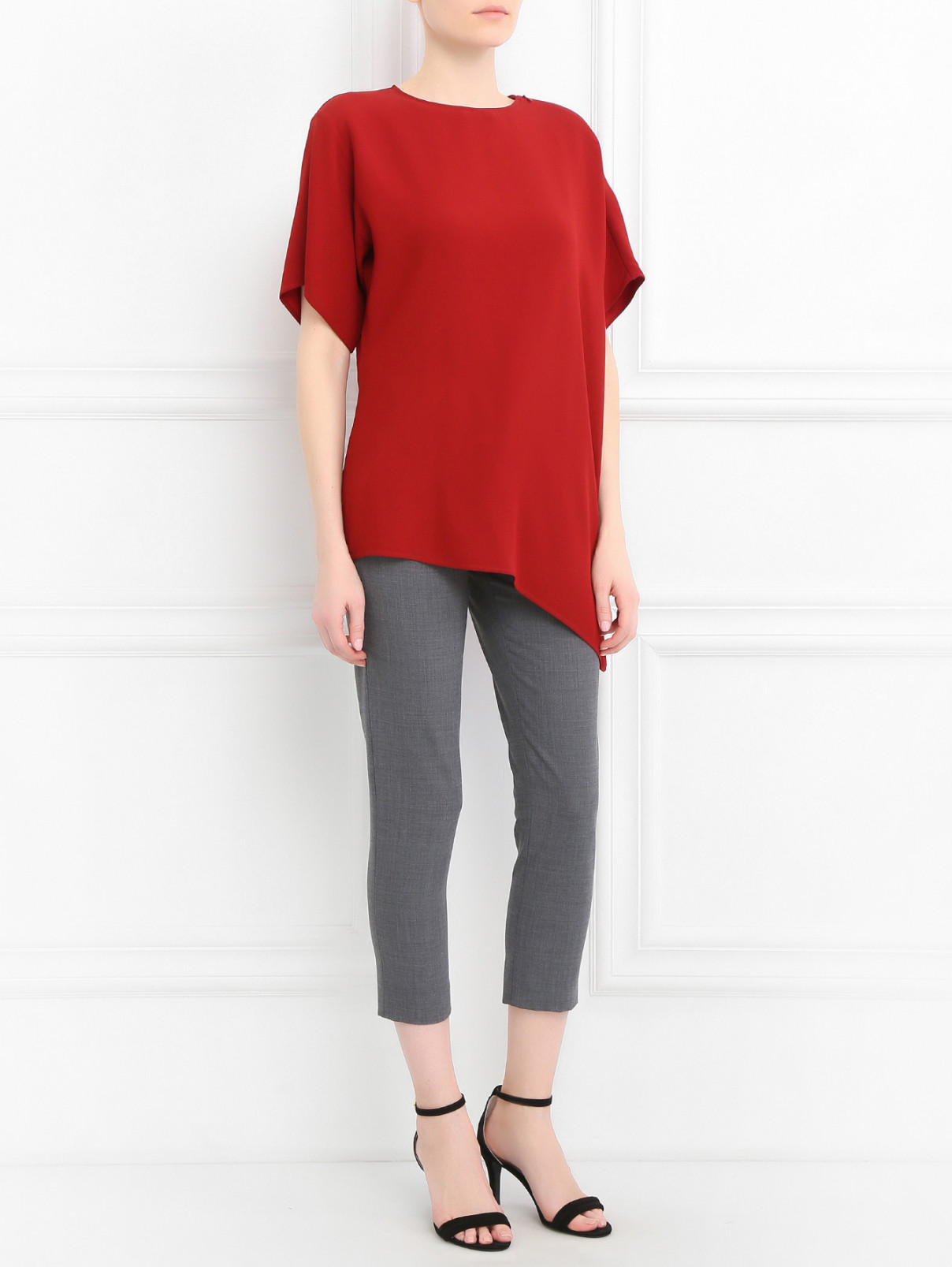 Блуза свободного кроя Jean Paul Gaultier  –  Модель Общий вид  – Цвет:  Красный