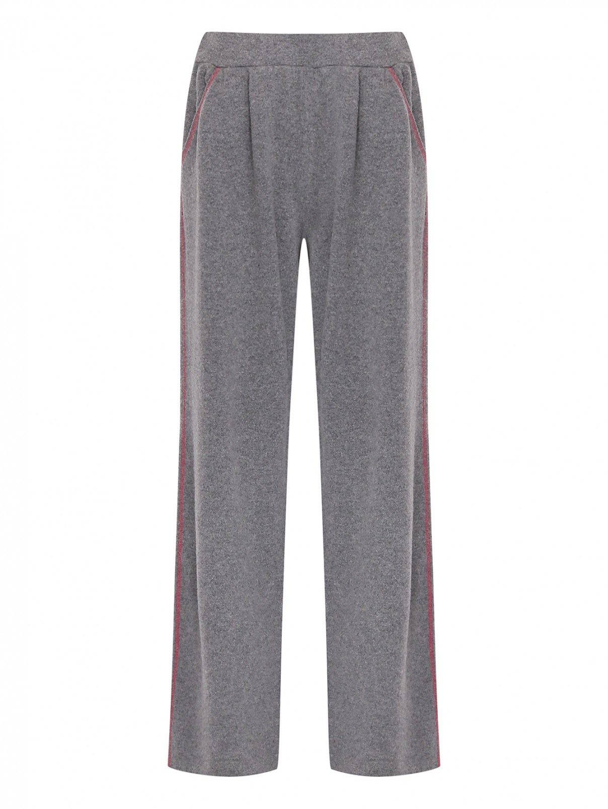Трикотажные брюки из смешанной шерсти Max&Co  –  Общий вид  – Цвет:  Серый
