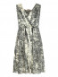 Платье из шелка с узором и кружевной отделкой Marina Rinaldi  –  Общий вид