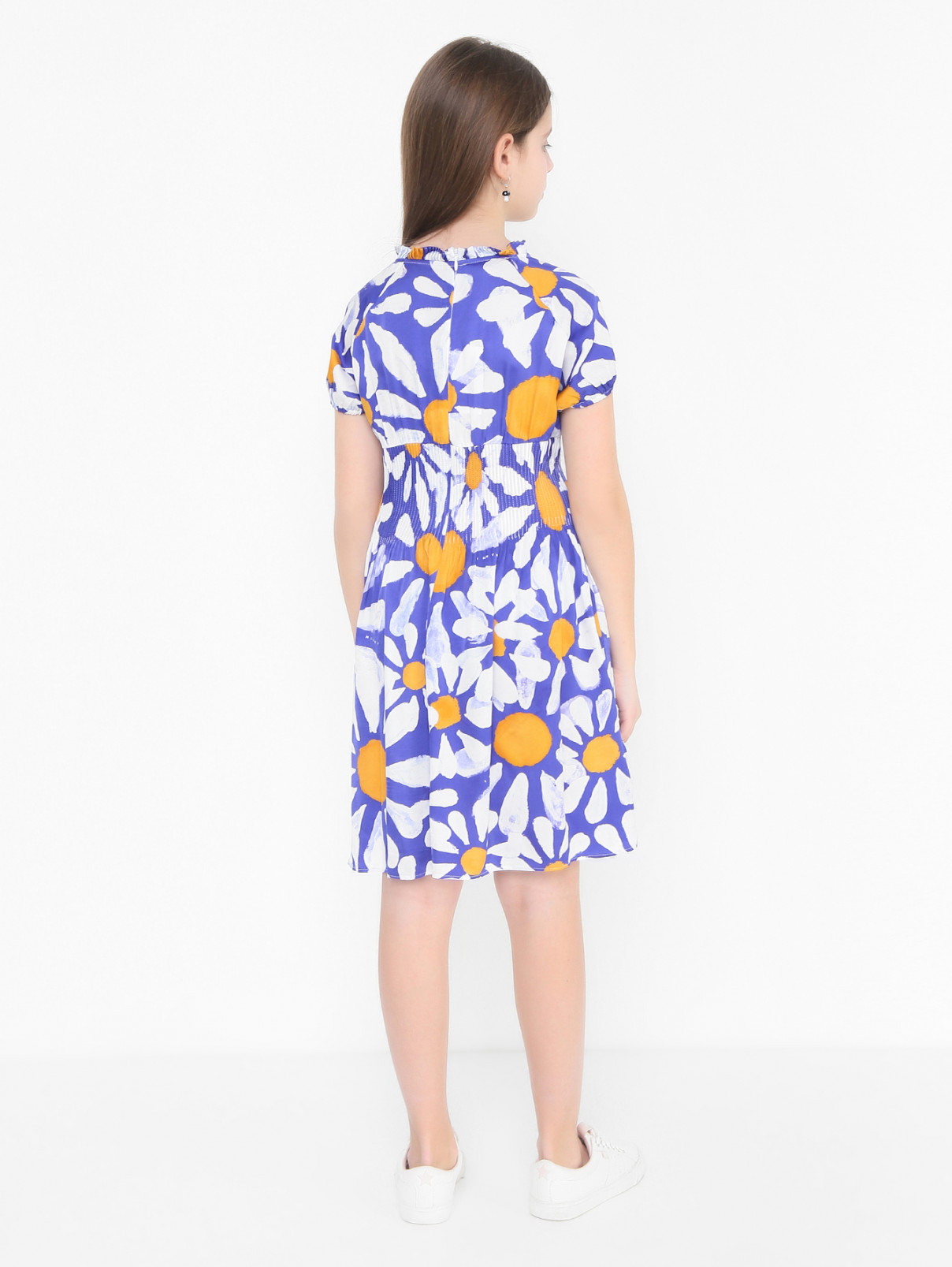 Платье из вискозы со складками Marni  –  МодельВерхНиз1  – Цвет:  Узор
