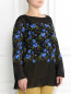 Блуза из шелка и хлопка с цветочной вышивкой Marina Rinaldi  –  Модель Верх-Низ