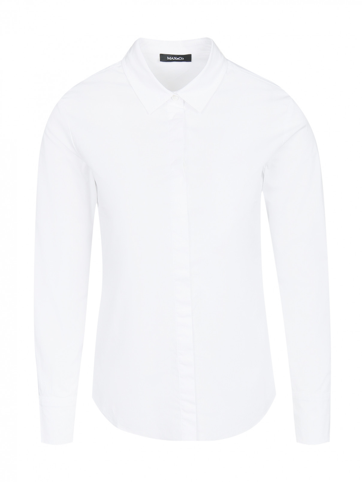 Рубашка из хлопка Max&Co  –  Общий вид  – Цвет:  Белый