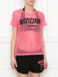 футболка в сетку с принтом Moschino Swim  –  МодельВерхНиз