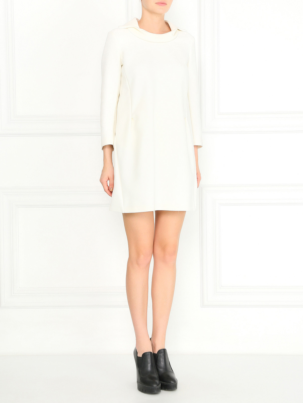 Платье-мини свободного кроя Jil Sander  –  Модель Общий вид  – Цвет:  Белый