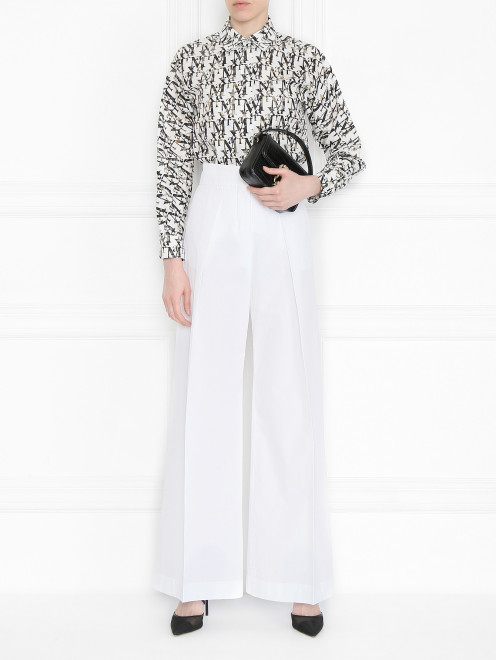 Широкие брюки из хлопка Sportmax - МодельОбщийВид