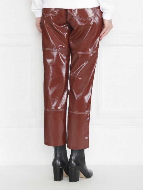 Однотонные брюки с контрастной строчкой - МодельВерхНиз1