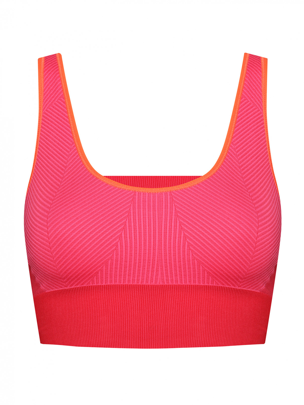 Укороченный топ с логотипом adidas by Stella McCartney  –  Общий вид  – Цвет:  Розовый
