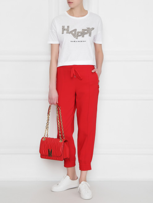 Брюки из вискозы на резинке Ermanno Scervino - МодельОбщийВид