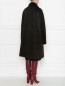 Пальто из шерсти, декорированное мехом норки Marina Rinaldi  –  МодельВерхНиз1
