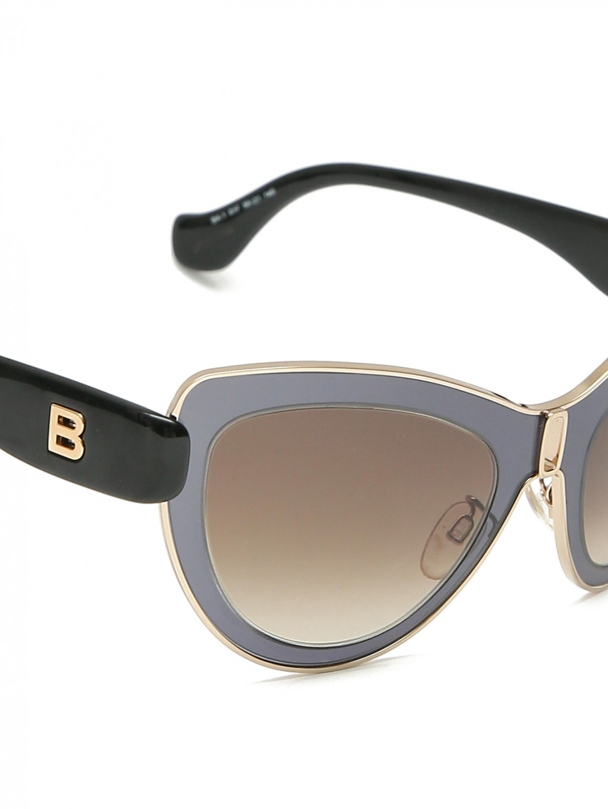 Очки солнцезащитные с металлической фурнитурой Balenciaga  –  Деталь  – Цвет:  Черный