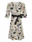 Платье-мини из льна с узором Max&Co  –  Общий вид