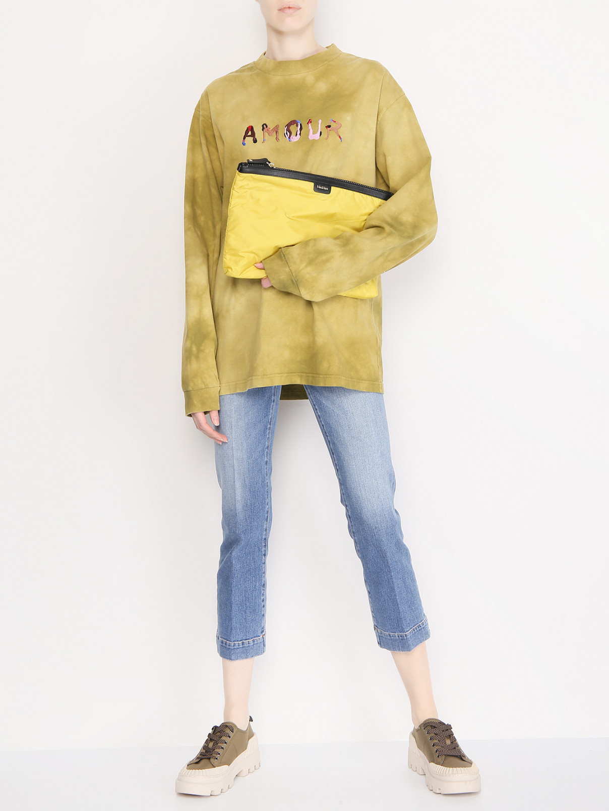 Мягкая нейлоновая сумка Max Mara  –  МодельОбщийВид  – Цвет:  Желтый
