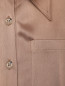 Блуза однотонная на пуговицах с карманами Nanushka  –  Деталь