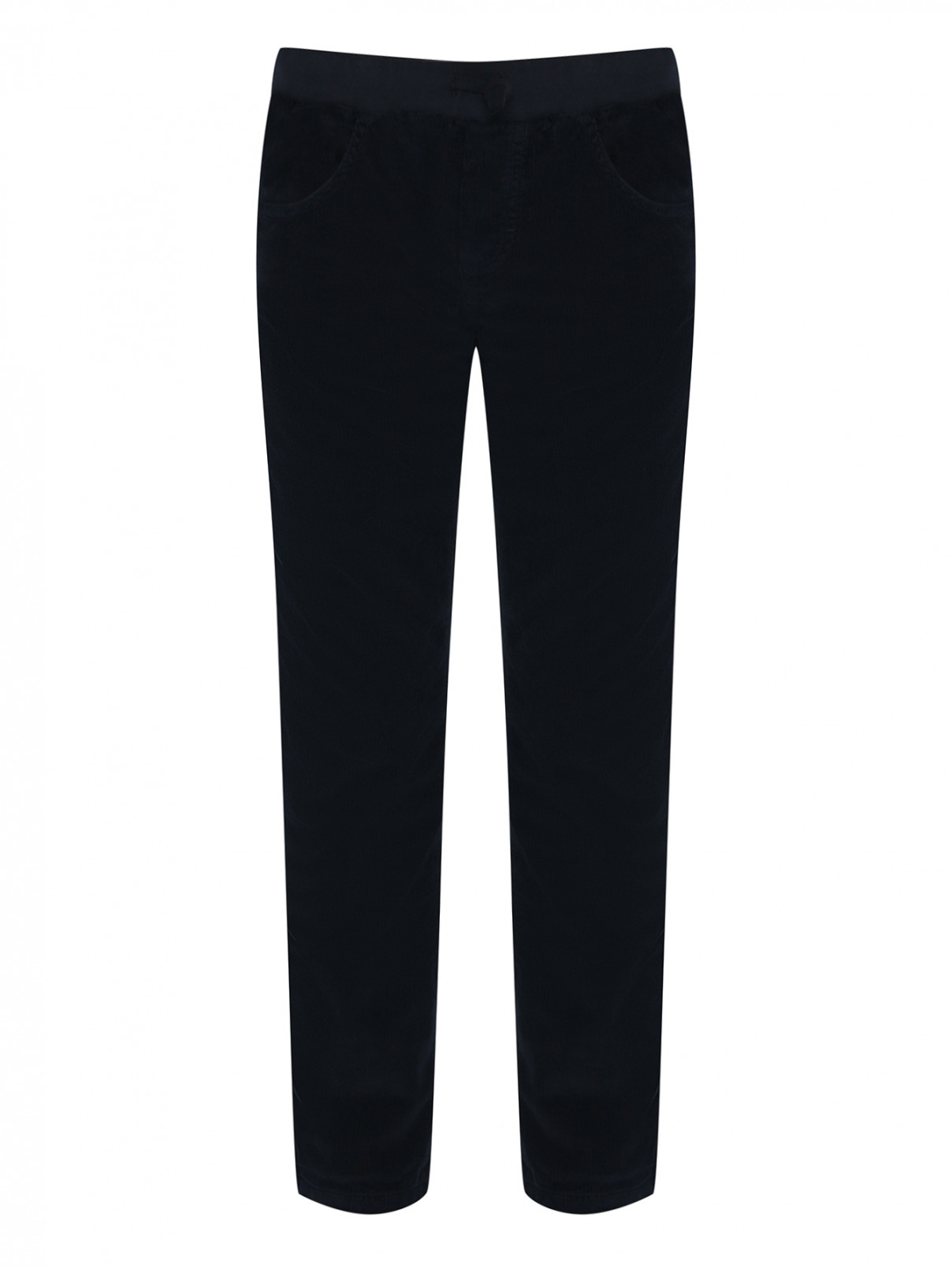 Утепленные вельветовые брюки Il Gufo  –  Общий вид  – Цвет:  Синий