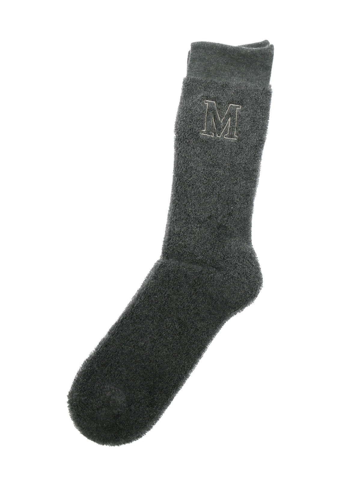 Гольфы из хлопка с вышивкой Max Mara  –  Общий вид  – Цвет:  Серый