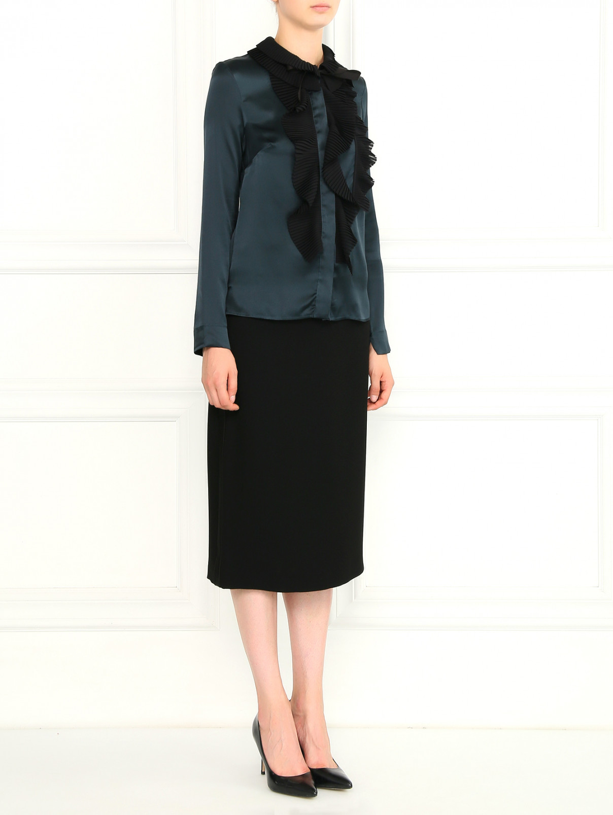 Классическая юбка-карандаш Jean Paul Gaultier  –  Модель Общий вид  – Цвет:  Черный