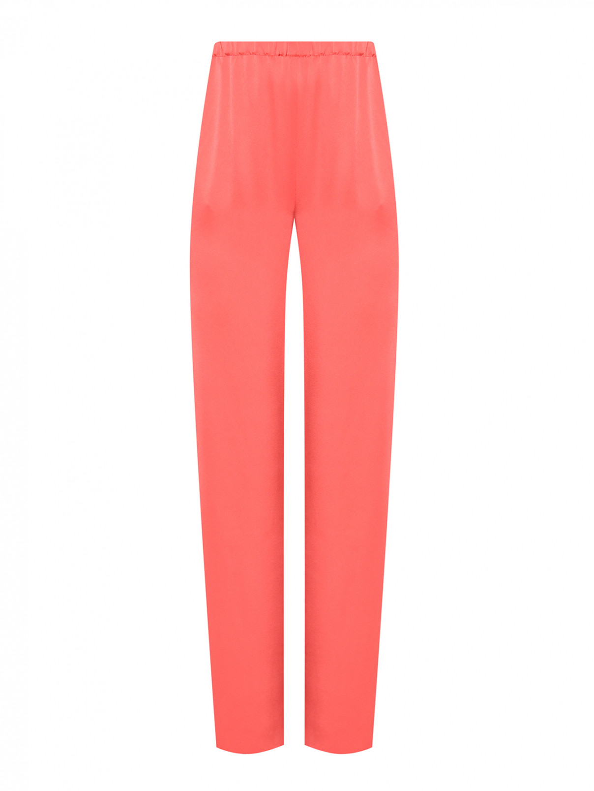 Однотонные брюки на резинке Marina Rinaldi  –  Общий вид  – Цвет:  Оранжевый