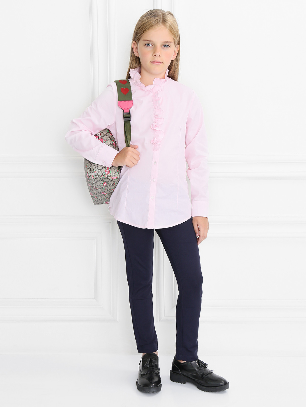 Трикотажные брюки на резинке Aletta Couture  –  Модель Общий вид  – Цвет:  Синий