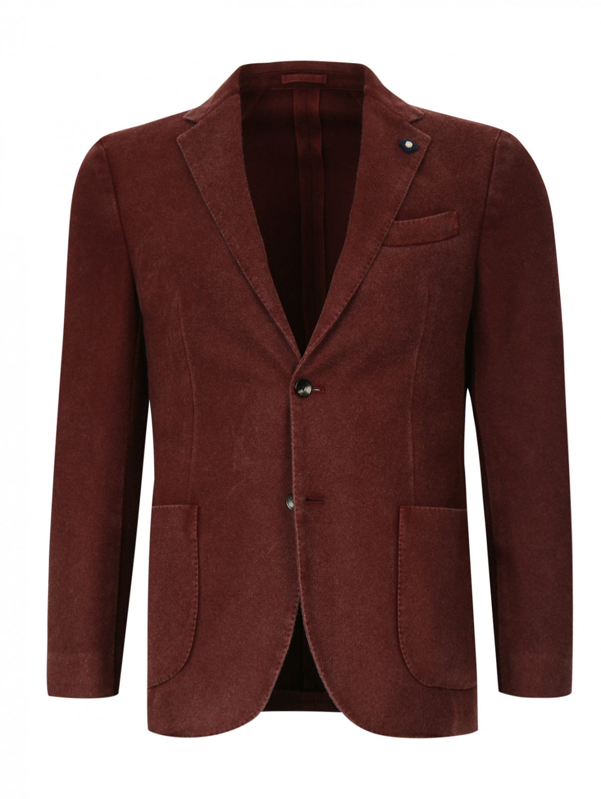 Пиджак из кашемира LARDINI  –  Общий вид  – Цвет:  Красный