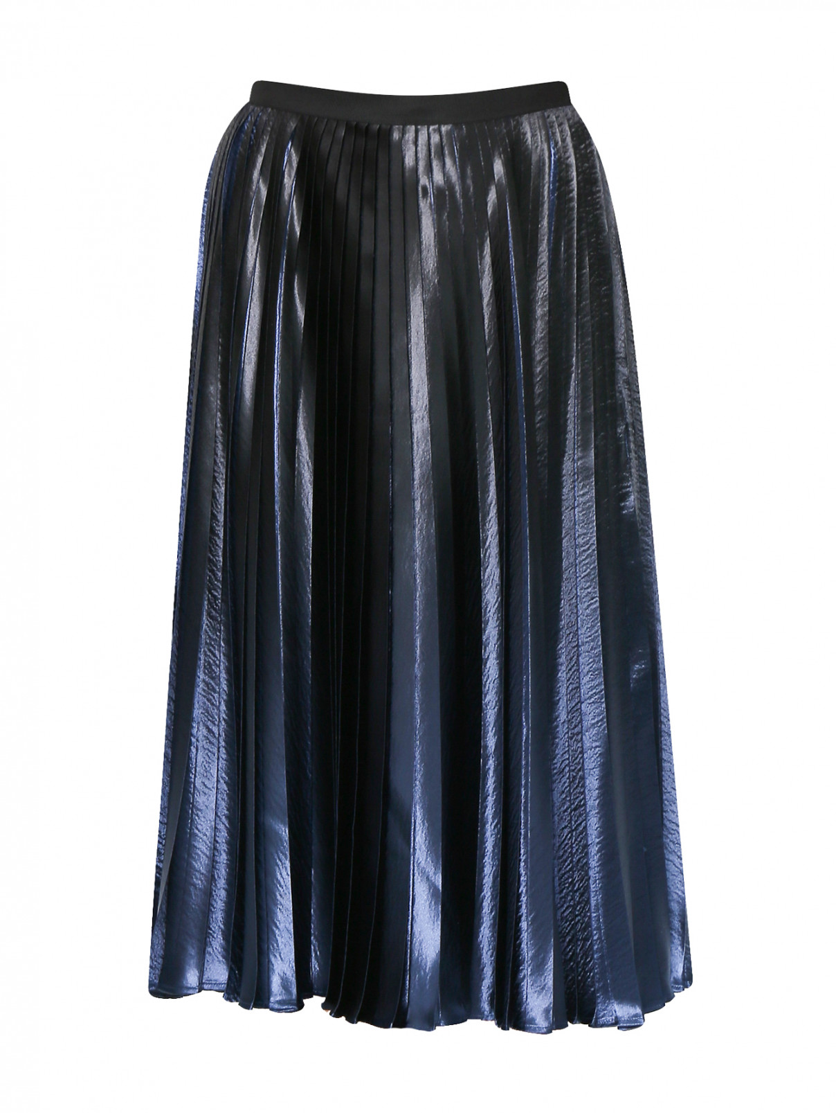 Плиссированная юбка-миди Paul Smith  –  Общий вид  – Цвет:  Синий