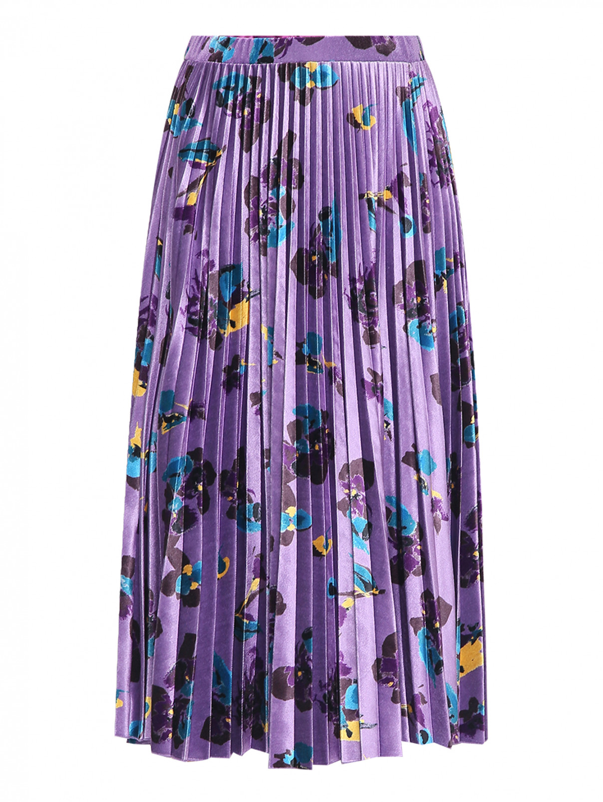 Плиссированная юбка с узором Max&Co  –  Общий вид  – Цвет:  Узор