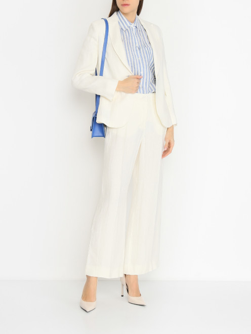 Однобортный жакет из льна Weekend Max Mara - МодельОбщийВид