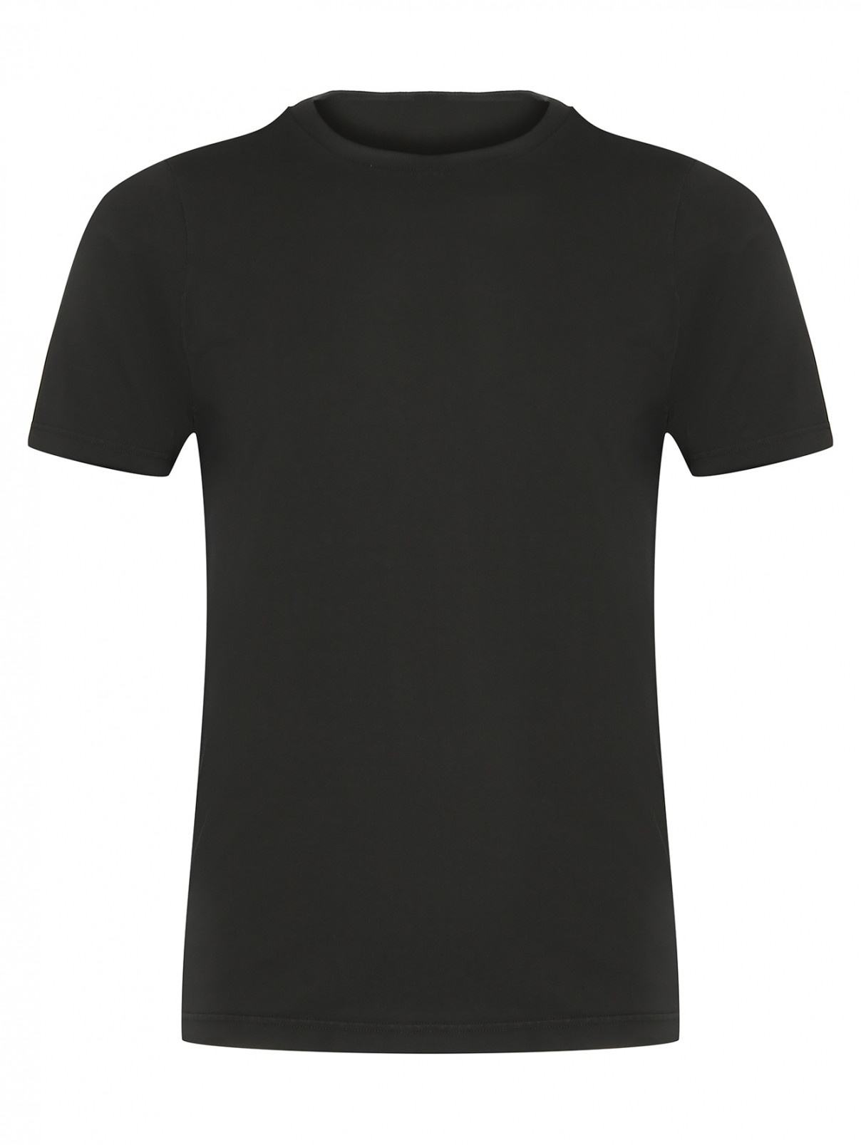 Базовая футболка из органического хлопка Gran Sasso  –  Общий вид  – Цвет:  Черный
