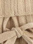 Шарф снуд из шерсти фактурной вязки Simonetta  –  Деталь