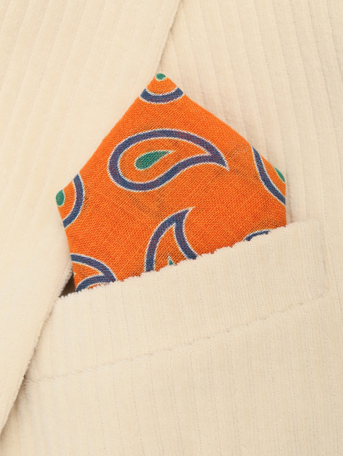Карманный платок из шерсти с узором ROSI Collection - МодельВерхНиз