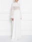Платье-макси из шелка с вставкой из кружева Veronique Branquinho  –  Модель Верх-Низ