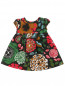 Платье из хлопка и шелка с растительным узором Burberry  –  Общий вид