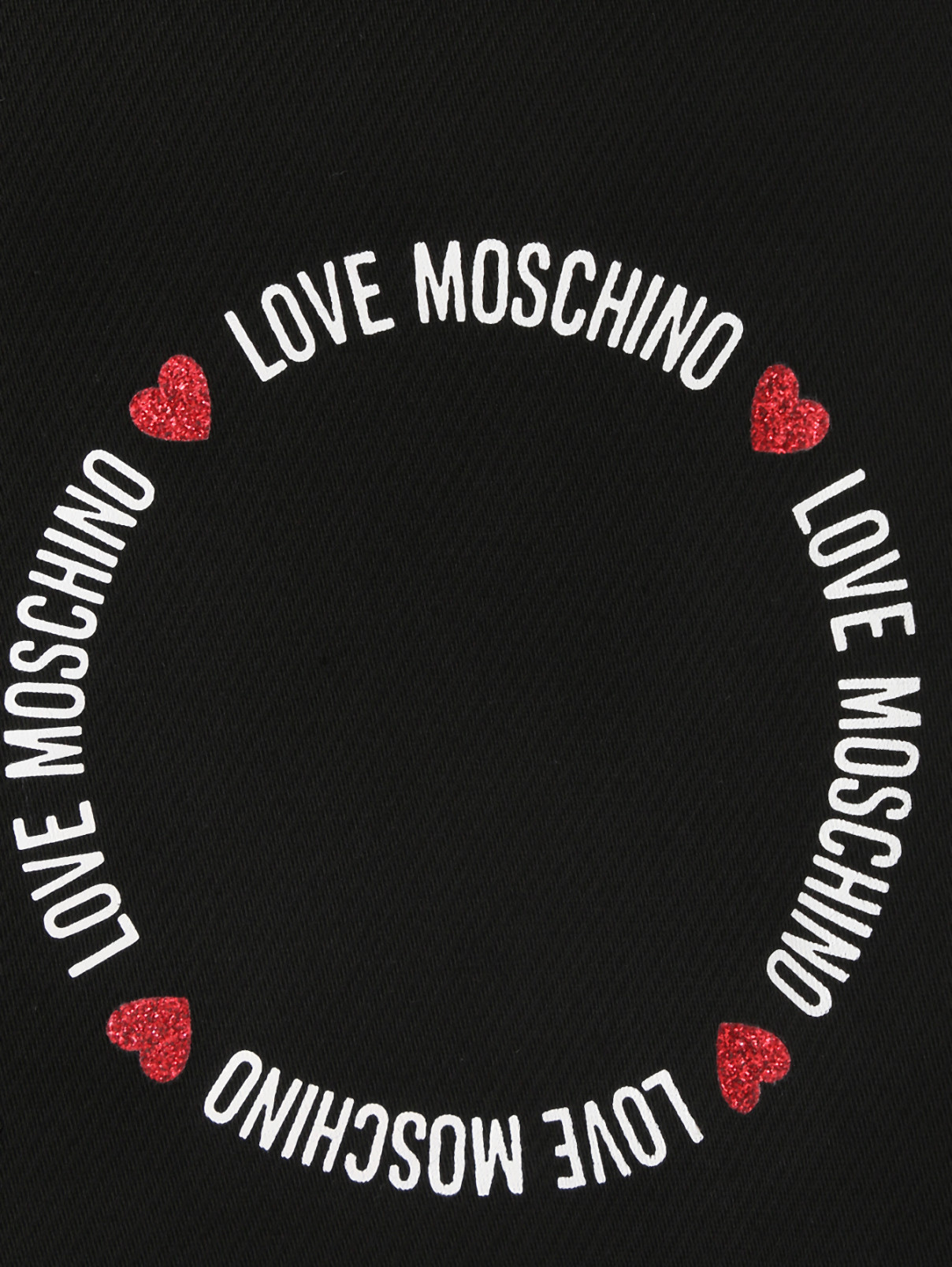 Платье без рукавов с принтом Moschino Love  –  Деталь1  – Цвет:  Черный