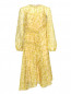 Платье из шелка с цветочным принтом N21  –  Общий вид