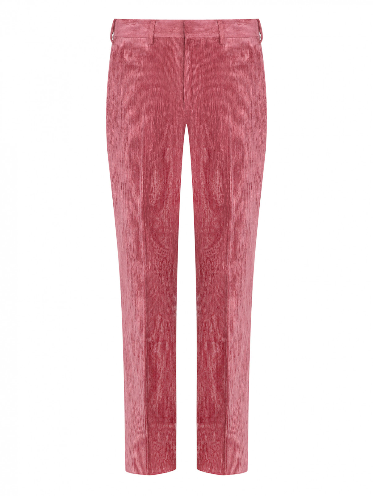 Вельветовые брюки с карманами LARDINI  –  Общий вид  – Цвет:  Розовый