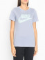 Однотонная футболка с принтом Nike  –  МодельВерхНиз
