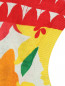 Джемпер с коротким рукавом из льна с цветочным принтом Marina Rinaldi  –  Деталь1