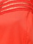 Платье из хлопка прямого кроя с прозрачной вставкой на груди Alberta Ferretti  –  Деталь