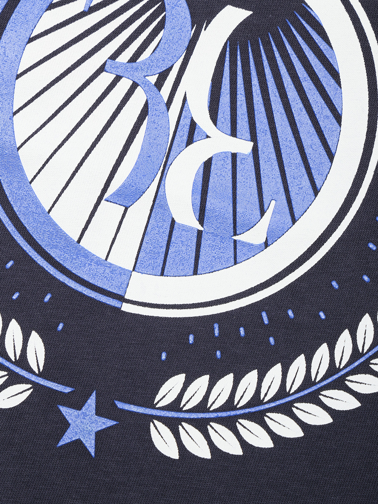 Хлопковая футболка с принтом Billionaire  –  Деталь1  – Цвет:  Синий