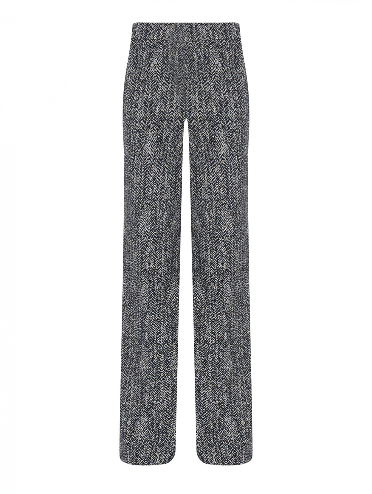 Трикотажные брюки с узором Theory  –  Общий вид  – Цвет:  Серый
