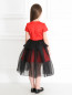 Платье из шелка со съемной накидкой Junior Gaultier  –  МодельВерхНиз1