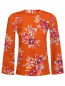 Блуза прямого кроя с цветочным узором Max&Co  –  Общий вид