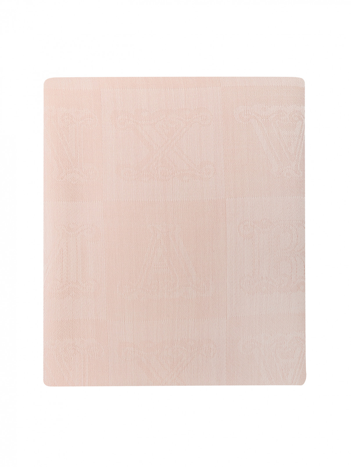Шарф из шерсти и шелка с узором Max Mara  –  Общий вид  – Цвет:  Розовый