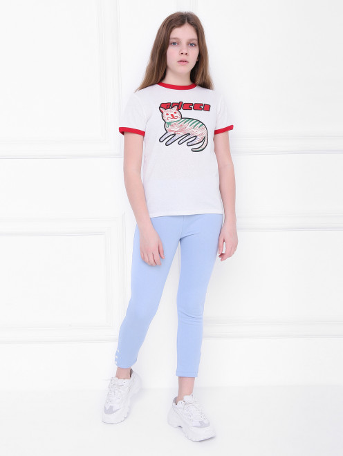 Трикотажные брюки на резинке Gucci - МодельОбщийВид